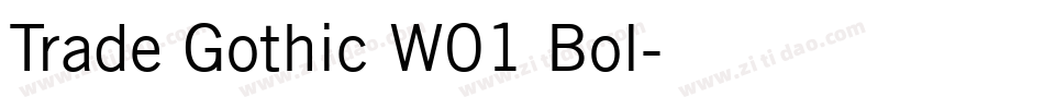 Trade Gothic W01 Bol字体转换
